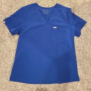 women's Winning Blue Catarina - One-Pocket Scrub Top - L / Winning Blue